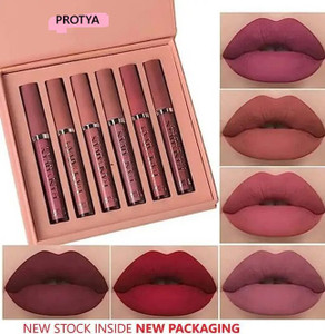 Pro Tya Waterproof 72Hours stay matte liquid lipstick combo pack of 6