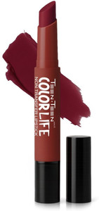 Teen Teen Color Life Nontransfer Lipstick with Primer and Long Lasting, Matte Finish