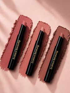 BAKED BEAUTY Lip Crayon Lipstick Set of 3 with Nourishing Formula