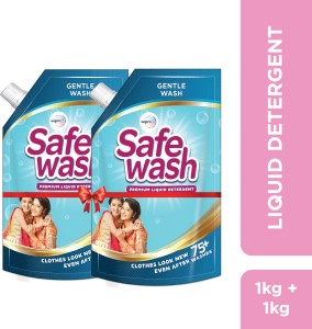 SafeWash by Wipro Gentle with Active Fabric Conditioners Premium Fresh Liquid Detergent