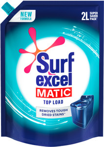 Surf excel Matic Top Load Liquid Detergent 2L Refill pouch, Remove Stains Multi-Fragrance Liquid Detergent
