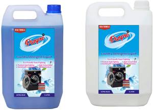 PanPro 5L White+5L Blue Combo Washing machine liquid detergent 10L Multi-Fragrance Liquid Detergent