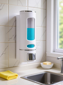 Pink Tokri ABS Wall Mount Dispenser Pack of 2 · 400 ml (800 ml total) - Image 1