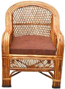 KANEKARTS Bamboo Cane Sofa Chair Comfortable for Kids&Adults|Living Room,Garden,Balcony Bamboo Outdoor Chair