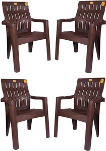 Anmol Kelvin Orthopaedic Brown Chair Fully Comfort & Weight Bearing Capacity 150Kg Plastic Living Room Chair