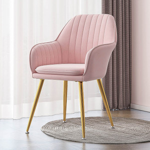 Oakcraft Velvet Lounge/Dinning/Accent Chairs with Engineered Metal Legs Metal Living Room Chair