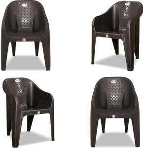 ARLAVYA Jolly Model Plastic Sofa Chair for Living Room Office Garden Home Set of 4 Plastic Living Room Chair