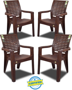 COMFORT Creation High Back Sigma High Back Ortho chair Set of 4 Plastic Living Room Chair