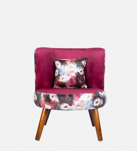 Timberly Premium Quality Easy Armchair, Cushioned Single Sofa Chair, Luxury Puffy Sofa, Solid Wood Living Room Chair