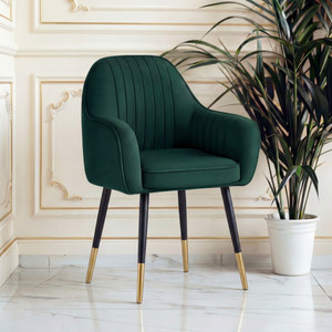 SEATFIT Velvet Lounge/Dinning/Accent Chairs with Engineered Metal Legs Metal Living Room Chair