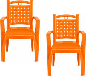 MAHARAJA Premium Plastic Chair –Ergonomic Armrest Design, Chair for Home, Ultra-Durable Plastic Living Room Chair