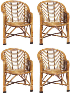 RAINBOW Bamboo Bait Rattan (Natural, Antique) for Lawn,Room ,Indoorchair with Cushion Cane Outdoor Chair