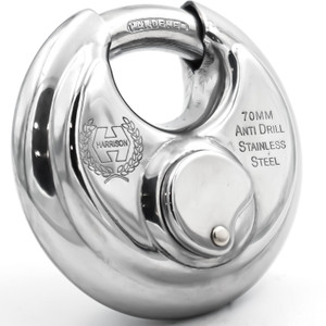 HARRISONLOCK Padlock 70mm 12 Pin With 3 Computerised Key SUPER-STAR-0495/ Mild Steel Material Padlock