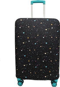 NT Creation Printed Travel Suitcase Trolley Bag Protector - Scratch & Dust Proof Stretchable & Scratchproof , Reusable And Washable, Durable Fabric Luggage Cover