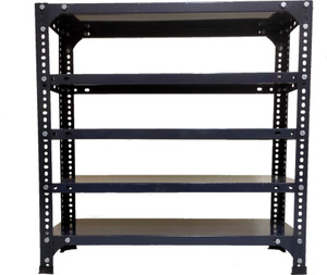 Shelffusion MS Slotted Angle Rack (30 x 9 x 30) inch 5 Shelf Rack Luggage Rack