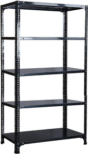Spacious Slotted Angle CRC Sheet 5 Shelves Multipurpose Storage Rack Dimension 12"X36"X59 Luggage Rack