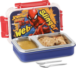 JAYPEE TOONBOX SPIDER MAN Lunch Box with 2 compartment for School Goer Gifting Multiuse 1 Containers Stainless Steel School Lunch Box