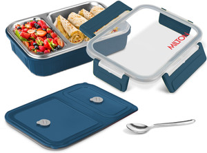 MILTON Meal Safe 2 Inner Stainless Steel Lunch Box, 465ml, Navy Blue - Image 6