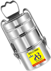 AEROBIX Lunch Box Stainless Steel_TIFFIN_164 3 Containers Lunch Box