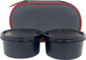 जिल्लारा Microwave Safe Lunch box Executive Lunch Box Set of 2-600ml, with Bag 2 कंटेनर लंच बॉक्स