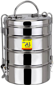 AEROBIX Clipper Stainless Steel Lunch Box Size 8x3 4 Containers Lunch Box