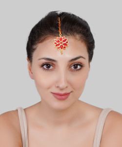 Daneen Jewellery Copper Maang Tikka