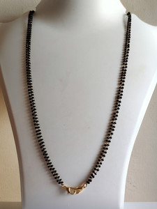 Haryali Small black beaded mangalsutra chain 30 inch for woman Alloy Mangalsutra