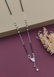 JETWAL Latest and Trending Design Silver Plated Mangalsutra Brass Mangalsutra