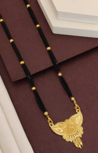hokozon enterprise 24' INCH 1 GRAM GOLD PLETED MANGALSUTRA FOR WOMEN & GIRLS. Brass Mangalsutra