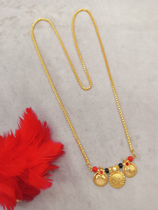 KRIMO Most Popular Artistic Design Women's Pride Alloy Gold Chain Mangalsutra Metal Mangalsutra