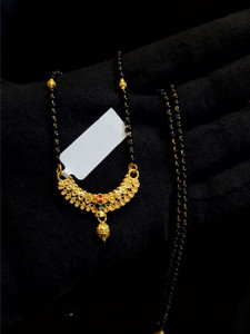 Ansh Enterpris Pendant Gold Palted Mangalsutr chain 22inch For Women Brass Mangalsutra