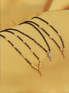 YEMBON combo of 3 fancy Brass Mangalsutra
