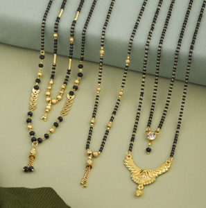 Makezak combo of 5 bestseller Brass Mangalsutra