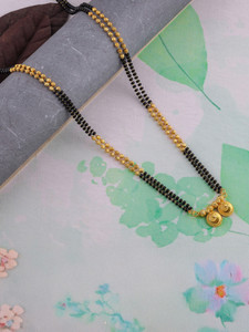 brado jewellery Gold Plated wati tanmaniya for Women and Girls Brass Mangalsutra