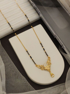 S K D J 18 inch short mangalsutra daily use women Brass Mangalsutra