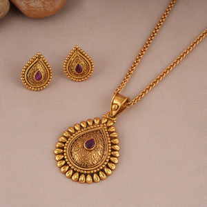 Lorikeet Brass Gold-plated Gold Jewellery Set