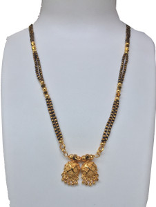 Homeistic Applience Ethenic One Gram Gold Vati Tanmaniya Pendant Short Mangalsutra (18 Inch) Brass Mangalsutra