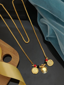 LA MESKEY Gold Plated Traditional Maharashtrian Vati Mangalsutra South Indian mangalsutra Alloy, Brass, Copper Mangalsutra