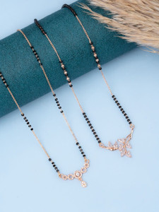 Zeraki Jewels Combo of 2 Mangalsutra For Women Brass Mangalsutra