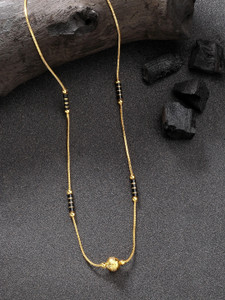 NVR 1GM Gold-look trendy 45cm length printest inspired instargam trending Brass Mangalsutra