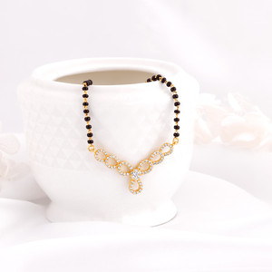 GIVA 925 Silver Gold Enamoured In Love Mangalsutra|Lifetime Plating|6 Month Warranty Sterling Silver Mangalsutra