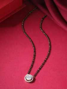 Zabby Allen New Fashion Exclusive Gold Plated Diamond Mangalsutra For Women and Girls Brass Mangalsutra