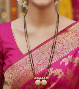NUI Gold Plated Traditional Long Mangalsutra For Women Alloy Mangalsutra