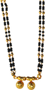 patil imitation Brass 18k gold plated women mangalsutra (18 inch) | daily wear mangalsutra Brass Mangalsutra