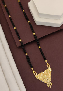 LIVENTA 24' INCH 1 GRAM GOLD PLETED MANGALSUTRA FOR WOMEN & GIRLS. Brass Mangalsutra