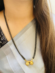 JHB Vati Black Bead Long ( 24 Inch ) Brass Mangalsutra
