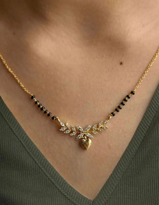 Wortica Delicate Single-Line Designer Brass Mangalsutra