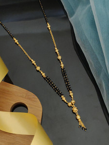 LA MESKEY Fancy and Short Gold plated Mangalsutra for women Alloy Mangalsutra