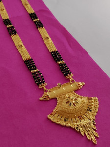 JAITU JEWELS New Trending Brass Plated Mangalsutra With Butterfly Pendant Set For Womens Wear Brass Mangalsutra