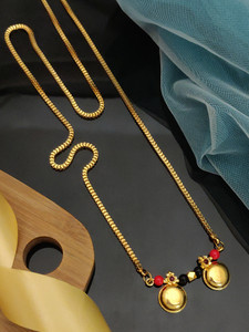 LA MESKEY Gold Plated South Indian Vati Mangalsutra maharashtrian vati mangalsutra Alloy Mangalsutra